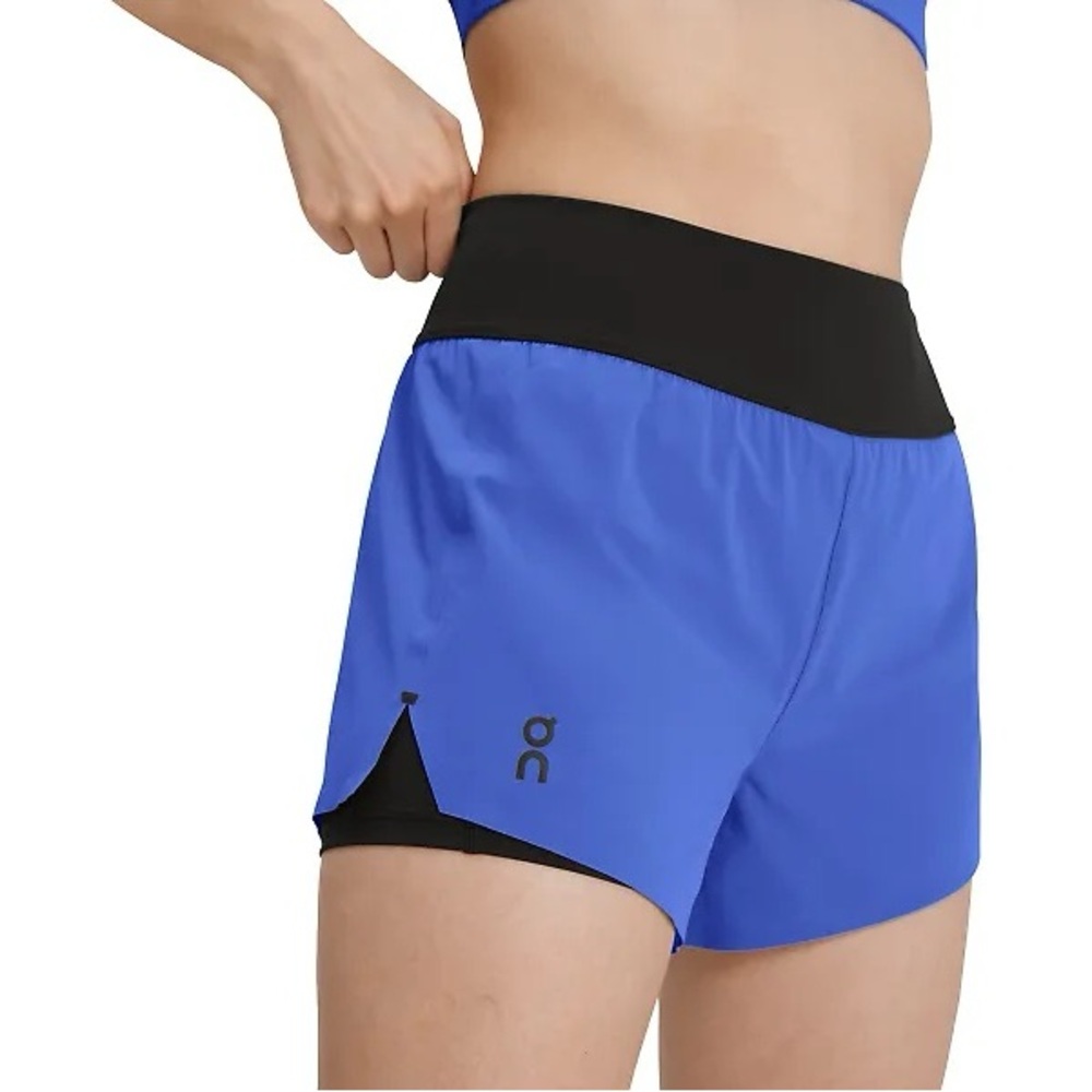 ON On Running Women's Running Shorts - Black and Cobalt XL LIKE NEW